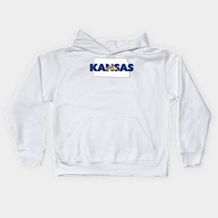 Kansas Colored State Letters Kids Hoodie